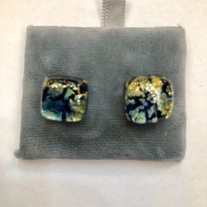 Murano Glass Stud Earrings from Italy